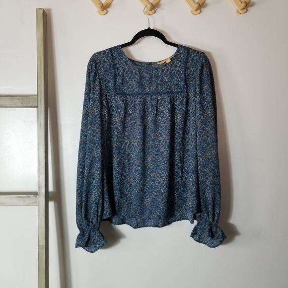 HOPE & HARLOW WOMEN'S TEAL BLUE BLOUSE SIZE XL - Picture 1 of 13
